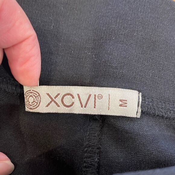 XCVI Womens Rockwell Leggings Pull On Stretch Ankle Pants Black Size Medium - Picture 6 of 10